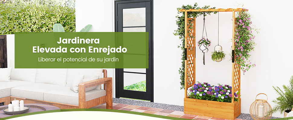 Macetero de madera maciza 