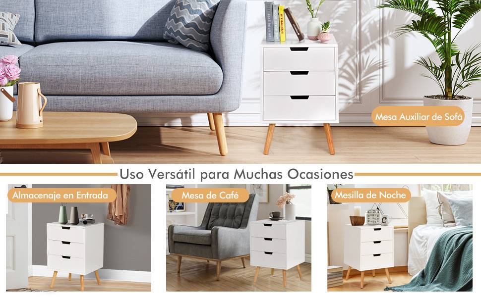 Mesa de 3 cajones