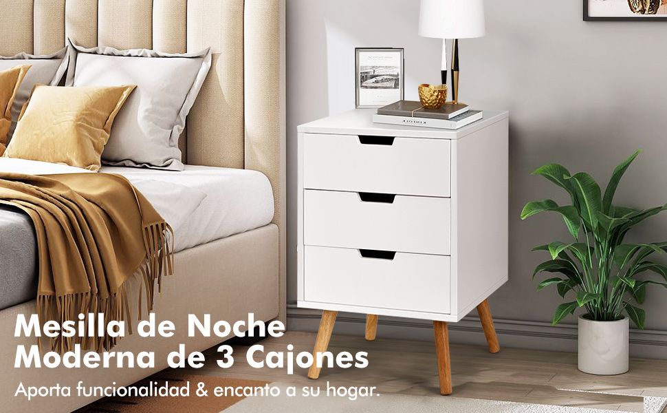 Mesilla de noche de madera