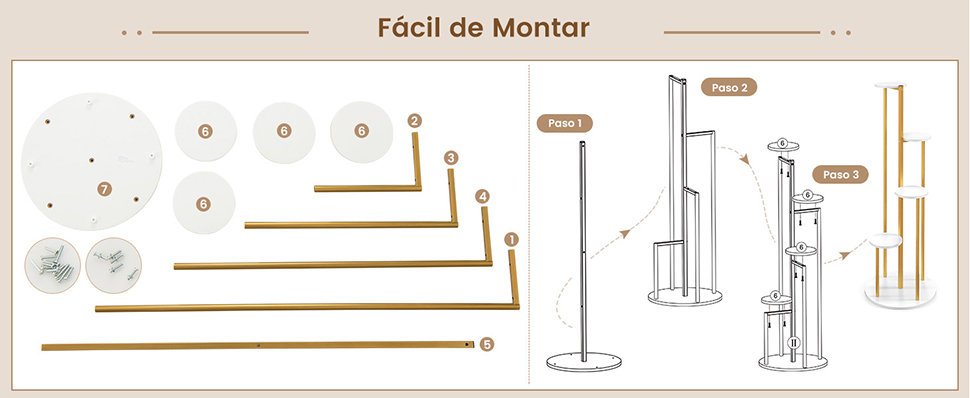 soporte para plantas con niveles