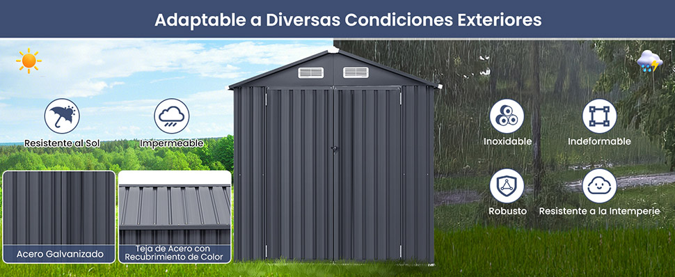 Cobertizo acero galvanizado