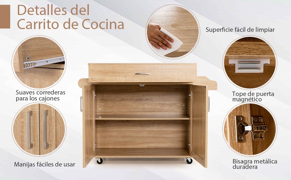 carro de cocina con ruedas