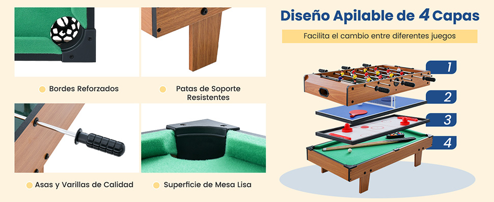 mesa de juegos múltiple