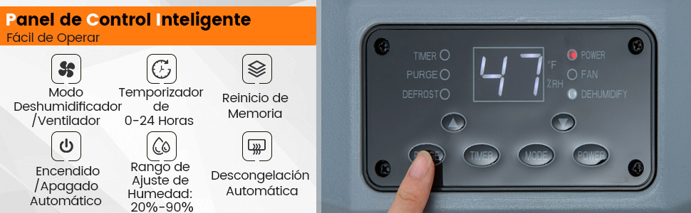 Deshumidificador con bomba integrada