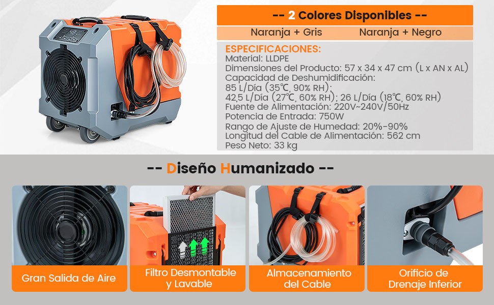 Deshumidificador para grandes espacios