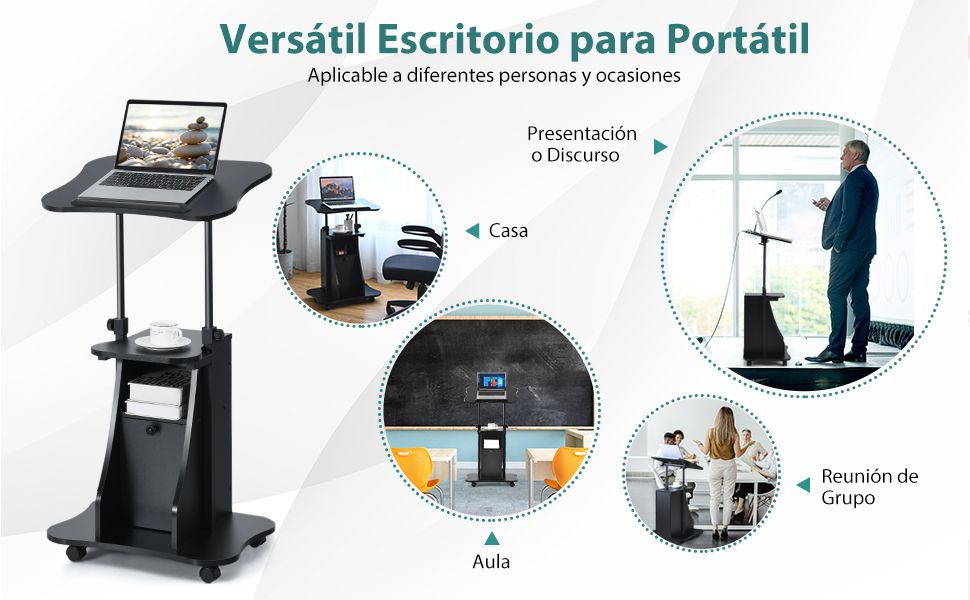 Escritorio de pie móvil