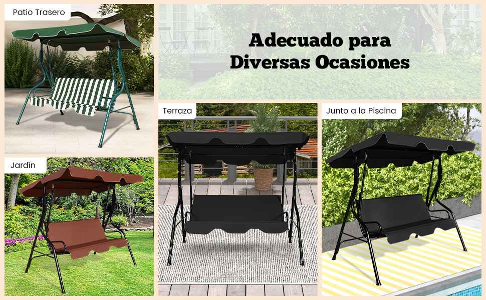 Tumbona Patio 3 Plazas