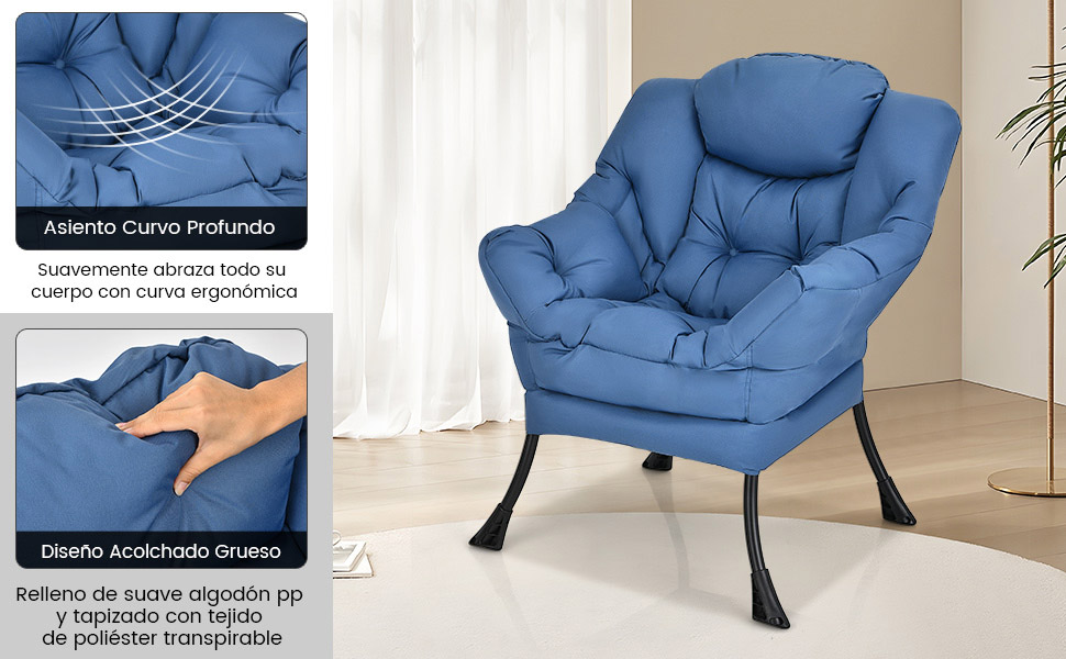 Sillón reclinable con reposapiés