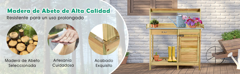 Mesa de trabajo de jardinería