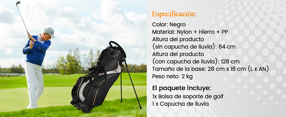 Bolsa de golf con 7 compartimentos