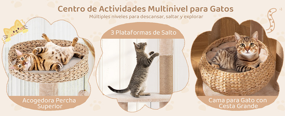 Árbol para gatos de madera