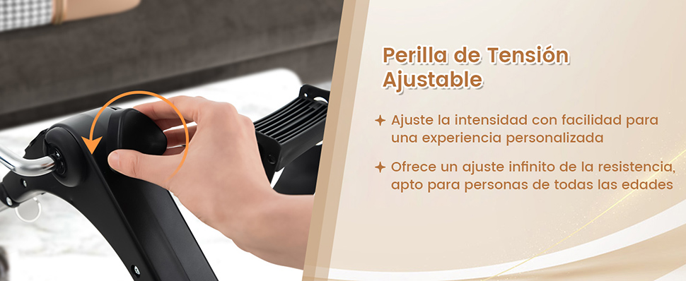 bicicleta estática de pedales con resistencia ajustable