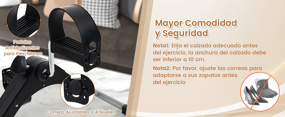 ejercitador de pedales bajo escritorio