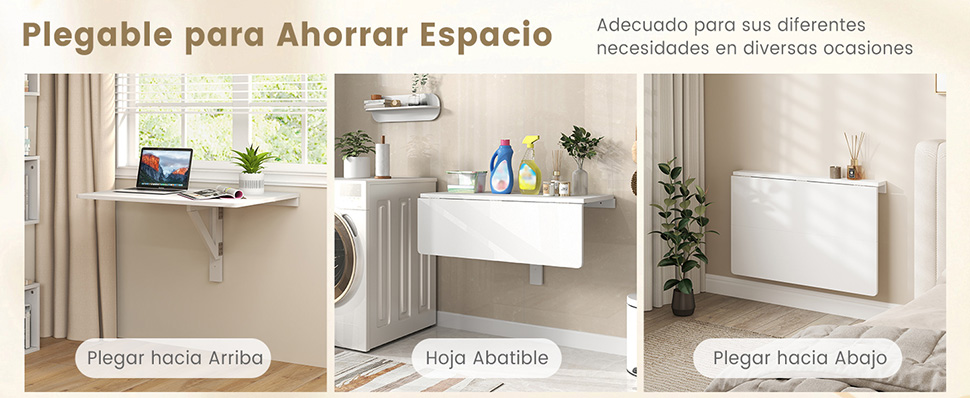 Mesa abatible pared