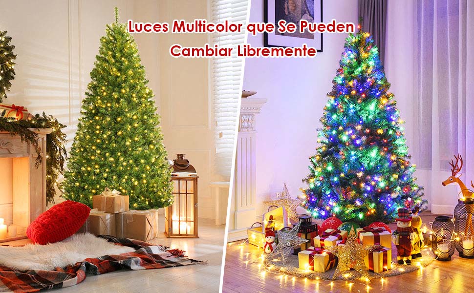 Árbol de Navidad con luces