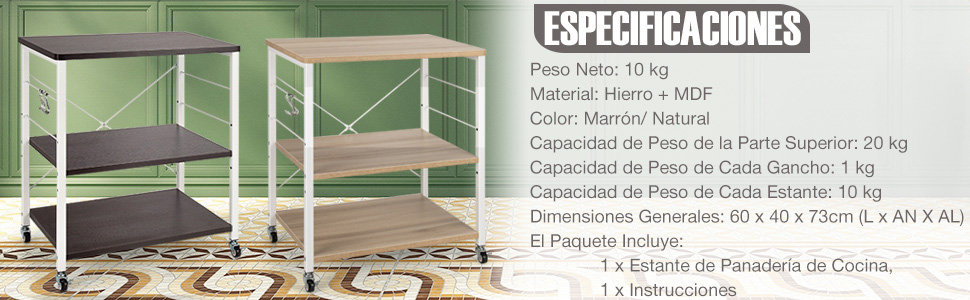 Mueble con ruedas para impresora