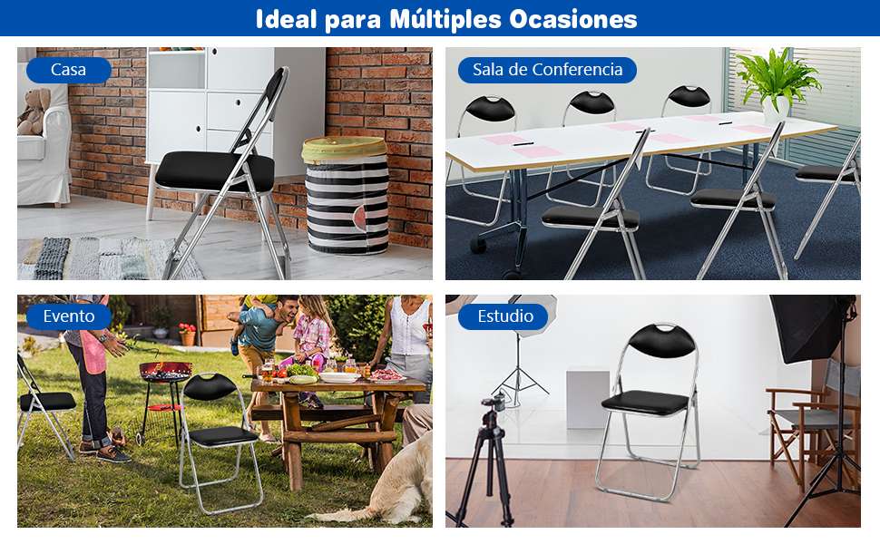 Paquete de sillas plegables