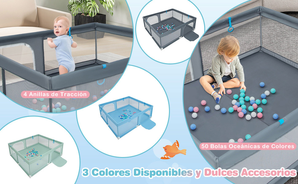 parque de seguridad resistente para bebés y niños pequeños