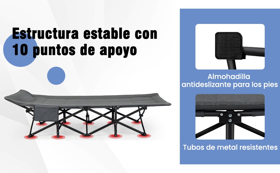 Catre de camping Plegable