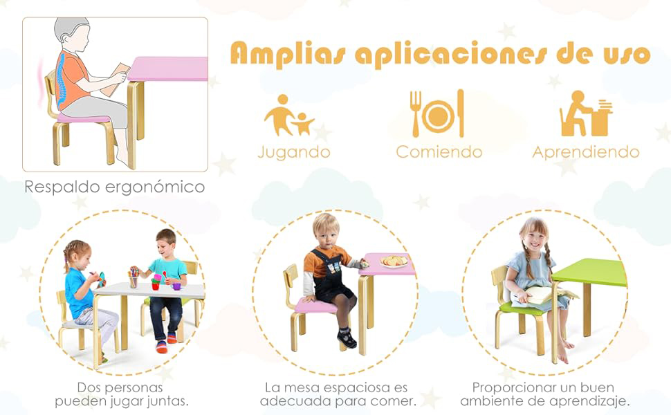 equipo de madera curvada para niños