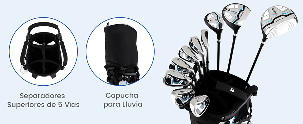 Juego Completo de Palos de Golf para Hombre