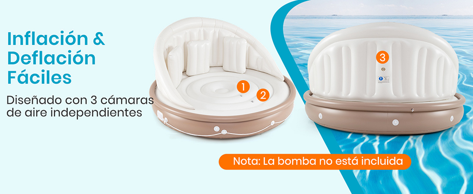 isla flotante inflable adultos