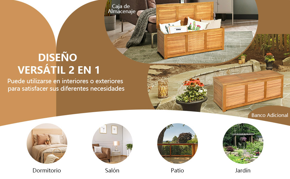 Banco de madera para patio