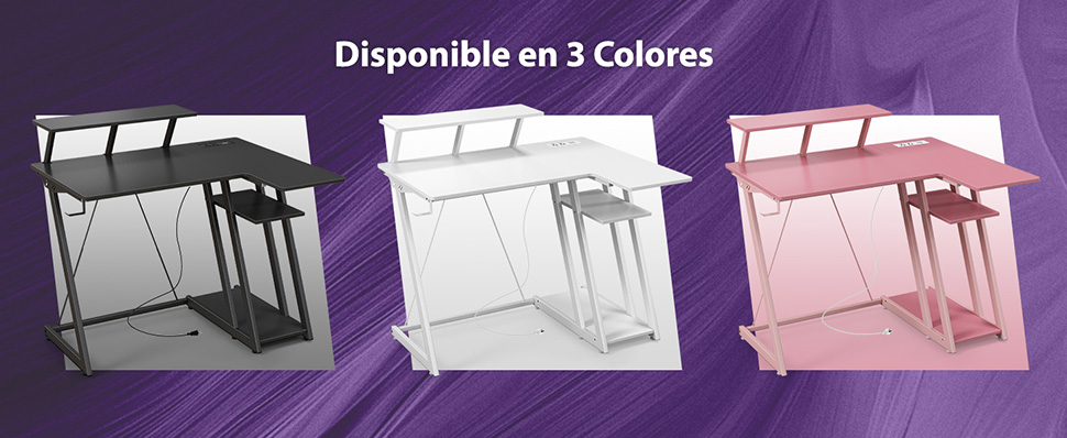 Mesa con estante monitor