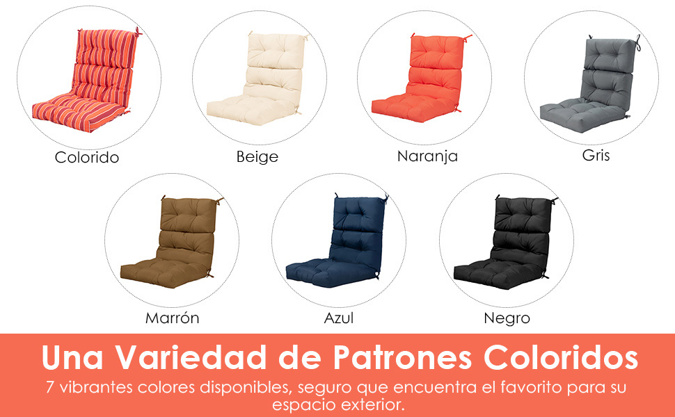 Cojín para silla de respaldo alto