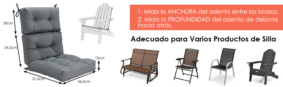 Cojín para silla con esponja engrosada
