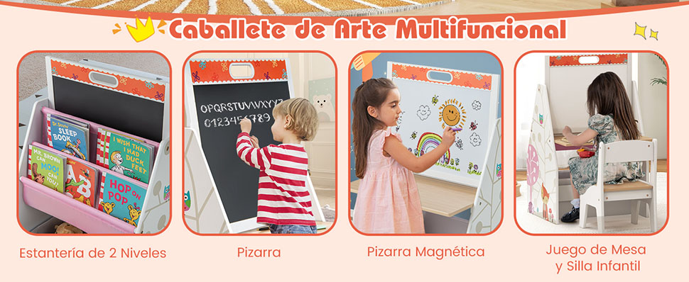Mesa pizarra magnética niños