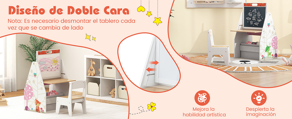 Caballete multifunción infantil