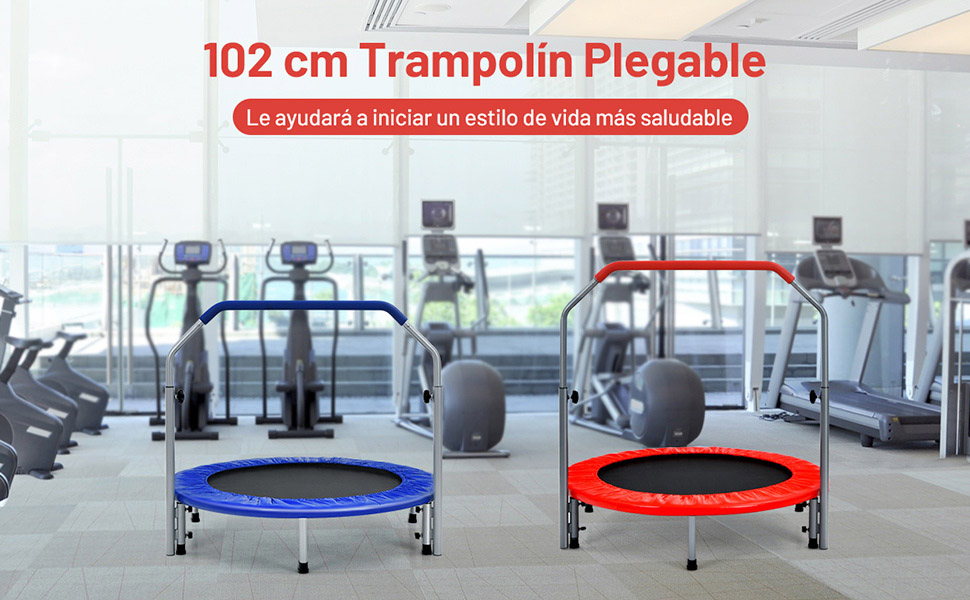 Cama elástica con empuñadura