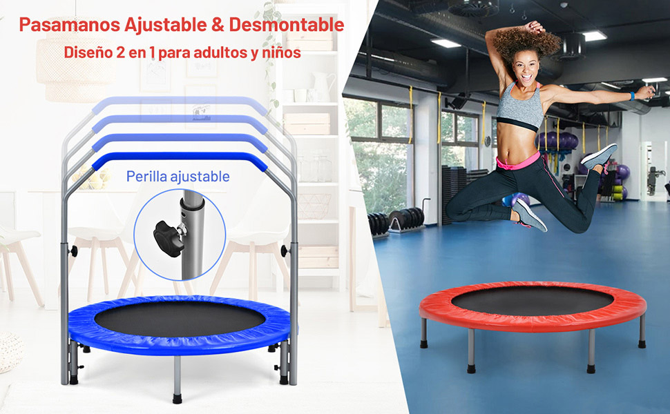 Trampolín fitness plegable