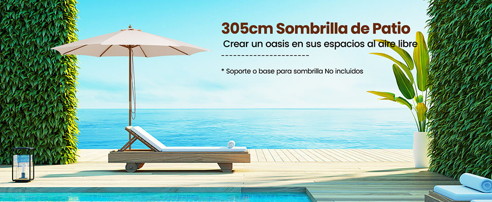 Sombrilla con 8 Varillas
