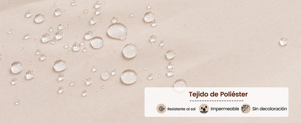 Sombrilla de Patio de 8 Varillas con elevación de polea