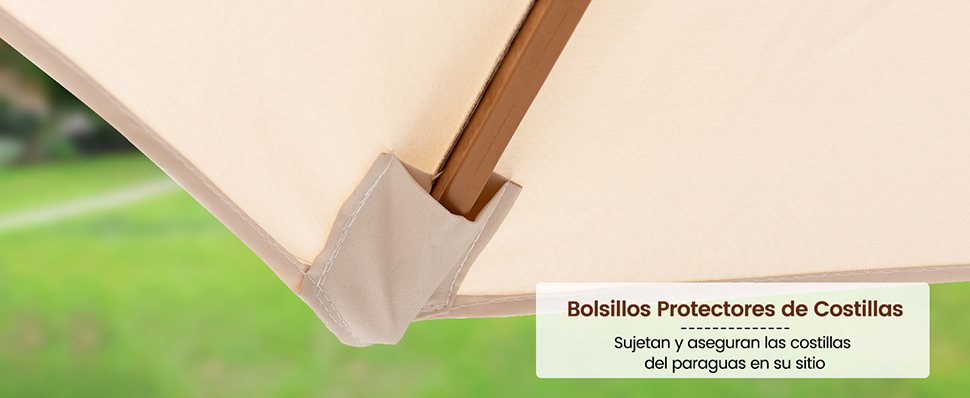 Sombrilla de Madera para Patio