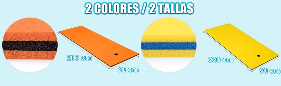 colchoneta flotante acolchada en espuma
