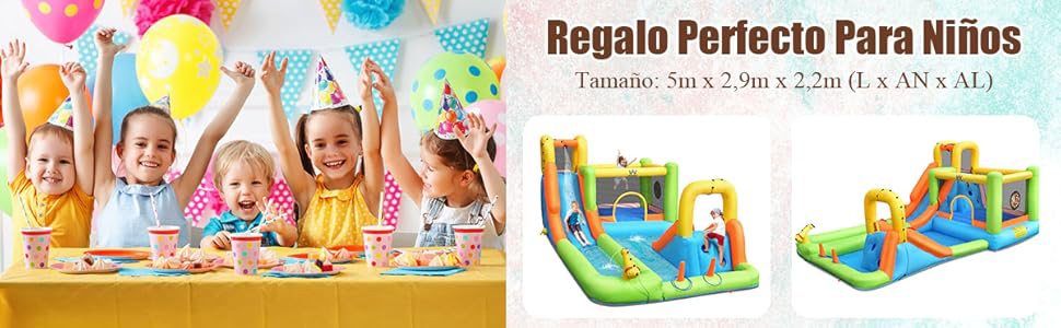 Castillo hinchable con trampolín