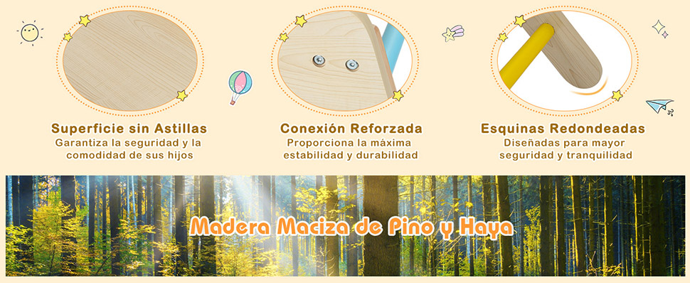 Estructura trepar bebés madera