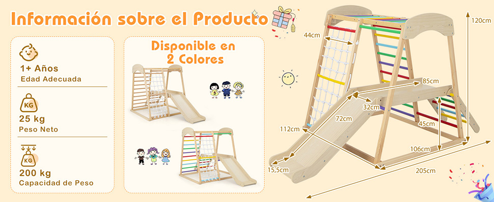 Juego escalada interior niños