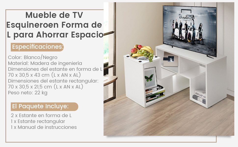Soporte TV 3 piezas