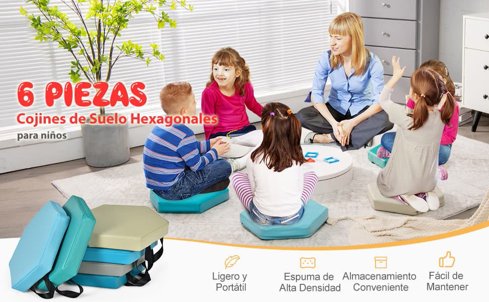 6 Cojines Hexagonales