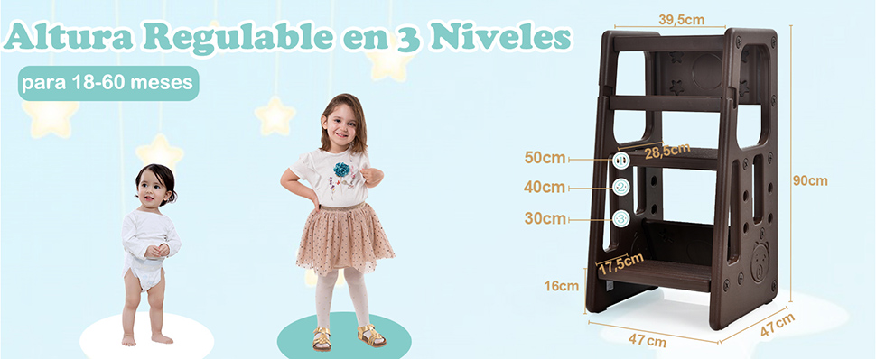 Taburete seguro para niños