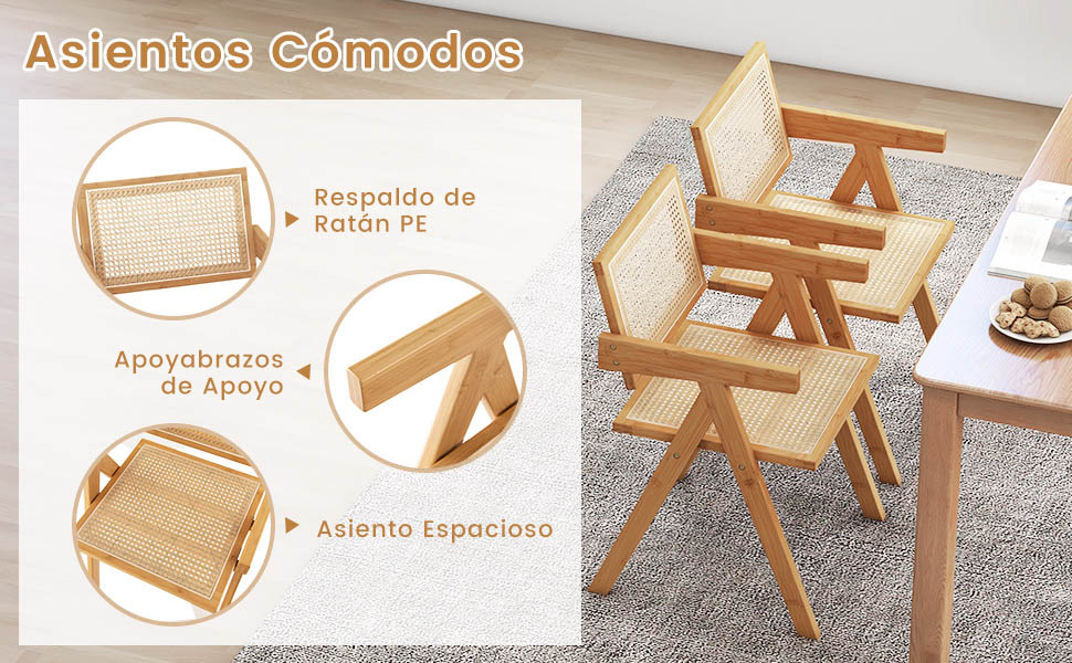 Sillas de ratán imitación