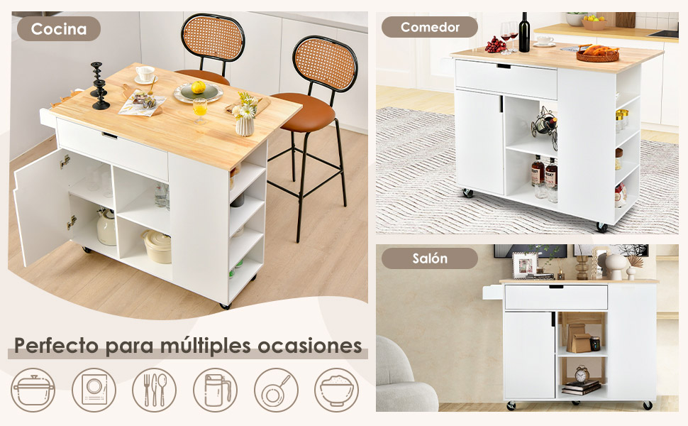 Carrito multifunción para cocina