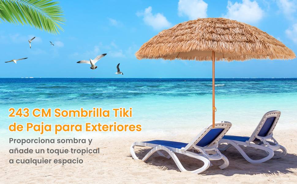 Sombrilla de estilo hawaiano