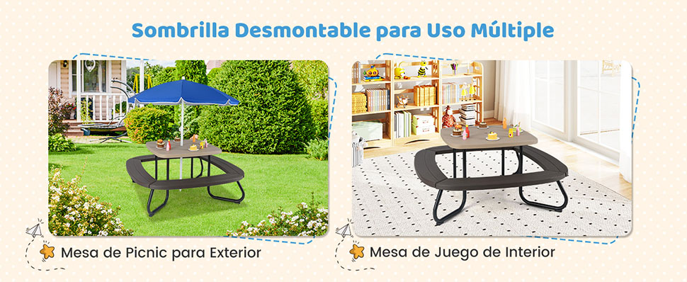 Mesa de actividades para niños