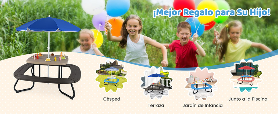 Mesa exterior infantil