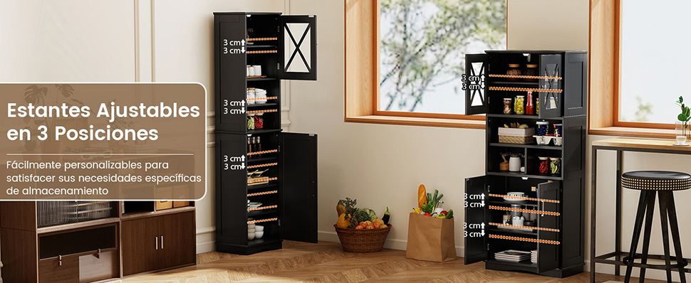 ‌‌Estanterías ajustables para baño‌